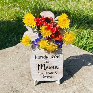 Wildflowers Flower Holder Display for Mom, Nana, Grandma Mothers Day Gift